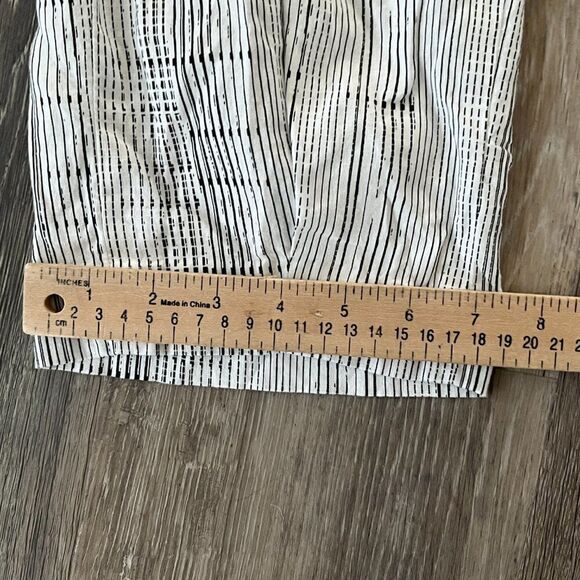 OPEN EDIT Relaxed Fit Linen Blend Pants Size Small Striped Tailored Trousers - Picture 12 of 16